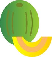 Honeydew melon Flat Gradient  Icon vector