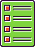 Task List Filled  Icon vector