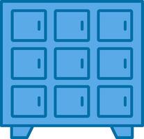 Locker Filled Blue  Icon vector