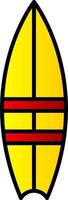 Surfboard Line Filled Gradient  Icon vector