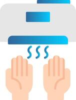 Hand Dryer Flat Gradient  Icon vector