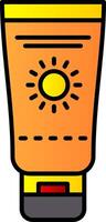 Sunscreen Line Filled Gradient  Icon vector