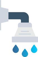 Shower Flat Gradient  Icon vector