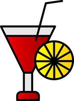 Cocktail Line Filled Gradient  Icon vector