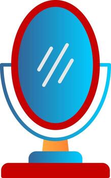 espejo plano degradado icono vector