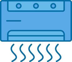 Air Conditioner Filled Blue  Icon vector