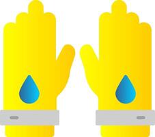 Working Gloves Flat Gradient  Icon vector