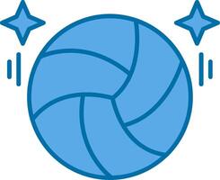 vóleibol lleno azul icono vector