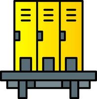 Lockers Line Filled Gradient  Icon vector