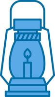 gas lámpara lleno azul icono vector