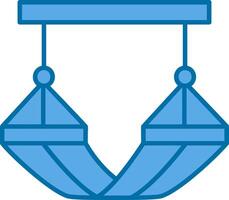 Hammock Filled Blue  Icon vector