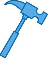 Hammer Filled Blue  Icon vector