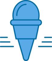 Ice Cream Filled Blue  Icon vector