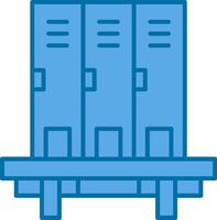 Lockers Filled Blue  Icon vector