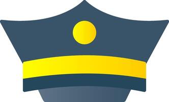 de policía sombrero plano degradado icono vector