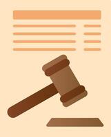 Legal Document Flat Gradient  Icon vector