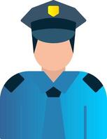 Policeman Flat Gradient  Icon vector