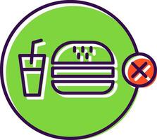 No Junk Food Filled  Icon vector