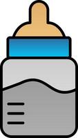 Baby Bottle Line Filled Gradient  Icon vector