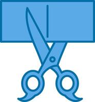 Scissors Filled Blue  Icon vector