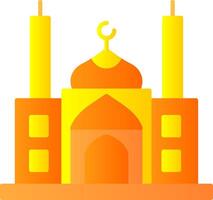 Mosque Flat Gradient  Icon vector