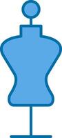 Mannequin Filled Blue  Icon vector