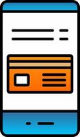 Card Payment Line Filled Gradient  Icon vector