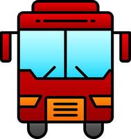 Bus Line Filled Gradient  Icon vector