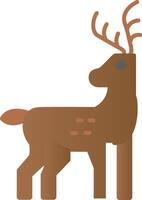 Reindeer Flat Gradient  Icon vector