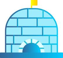 Igloo Flat Gradient  Icon vector