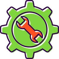 Maintenance Filled  Icon vector