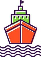 Ship Filled  Icon vector