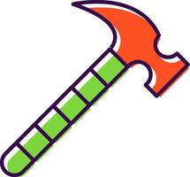 Hammer Filled  Icon vector