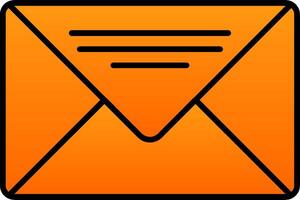 Email Line Filled Gradient  Icon vector