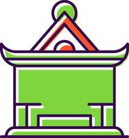 Pavilion Filled  Icon vector