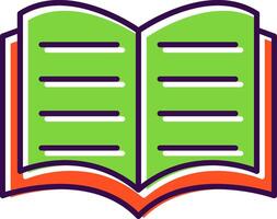 Book Filled  Icon vector