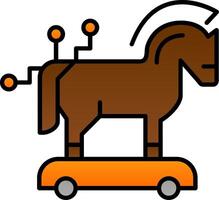 Trojan Horse Line Filled Gradient  Icon vector