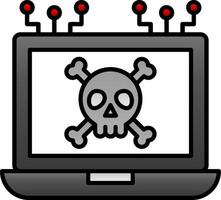 Dead Line Filled Gradient  Icon vector