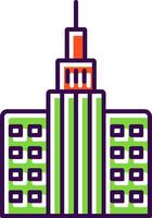 Skycraper Filled  Icon vector