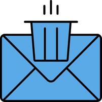 Junk Filled Blue  Icon vector