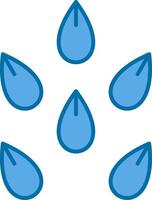 Seeds Filled Blue  Icon vector