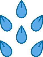 Seeds Filled Blue  Icon vector