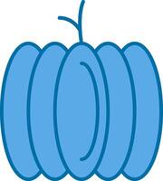 calabaza lleno azul icono vector