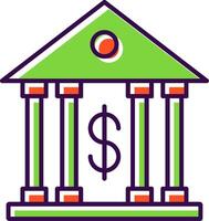 Bank Filled  Icon vector