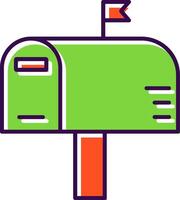 Mailbox Filled  Icon vector