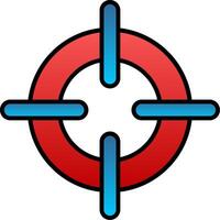 Target Line Filled Gradient  Icon vector