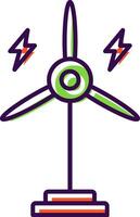 Eolic Turbine Filled  Icon vector