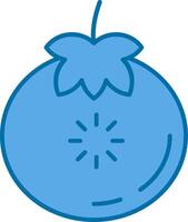 tomate lleno azul icono vector