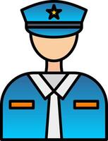 Officer Line Filled Gradient  Icon vector