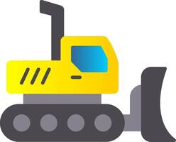 Excavator Flat Gradient  Icon vector